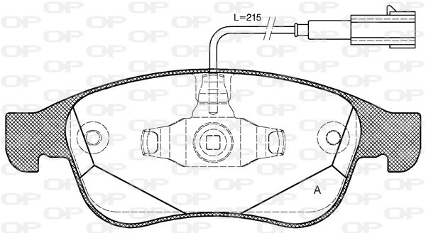 OPEN PARTS Комплект тормозных колодок, дисковый тормоз BPA1248.02